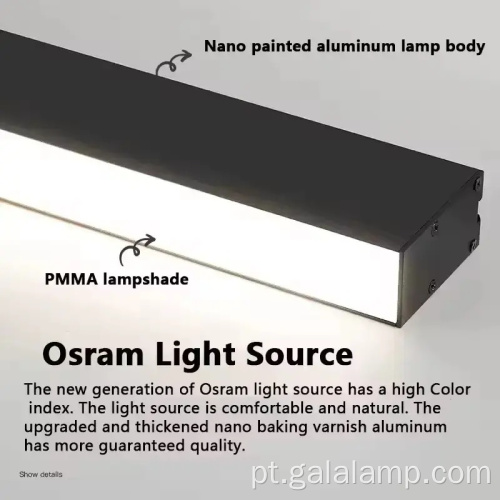 Luminária de teto LED linear Minimalck